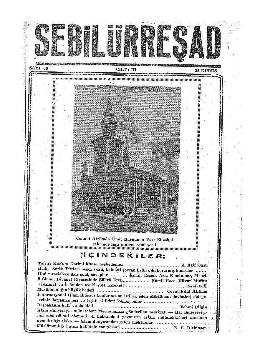 3. Cilt 69. Sayı Kapağı