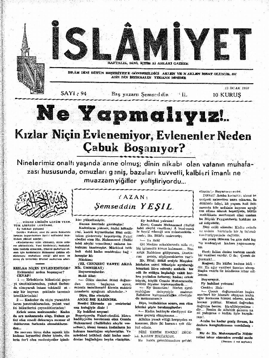 2. Cilt 94. Sayı Kapağı